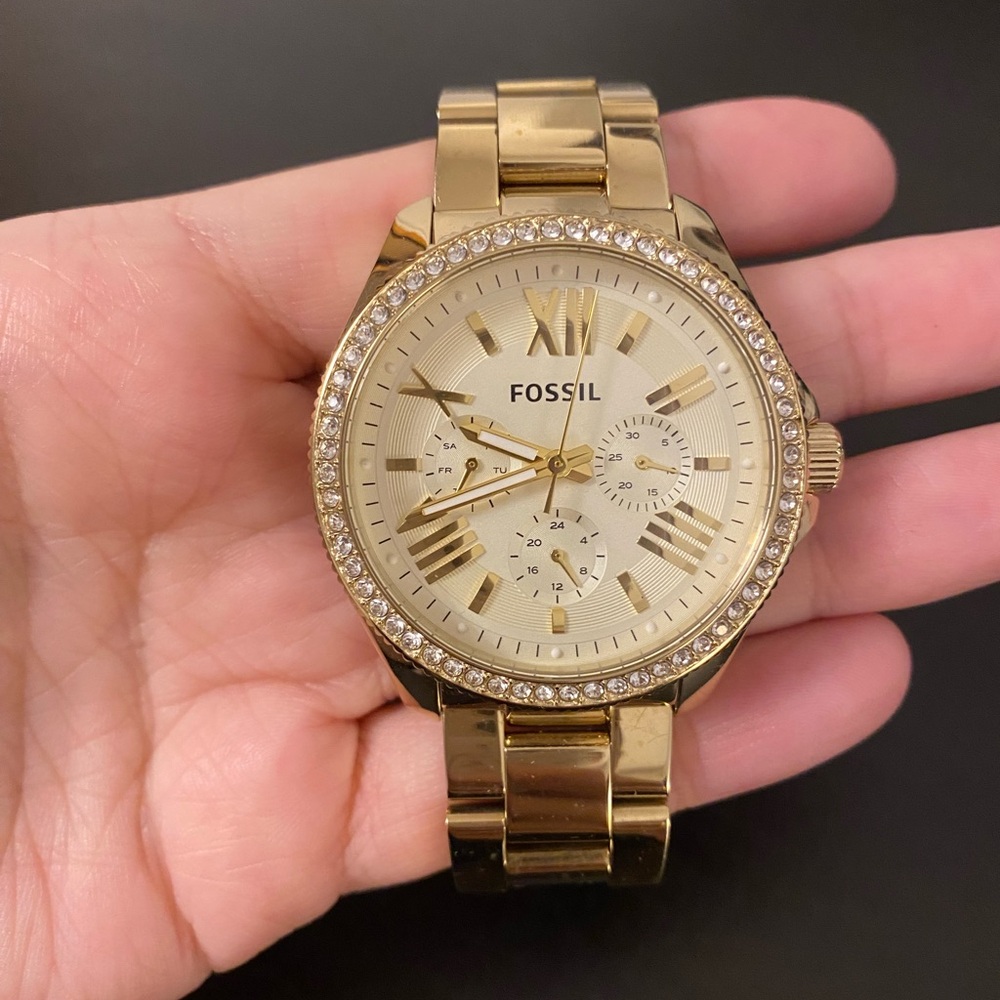 Fossil gold watch